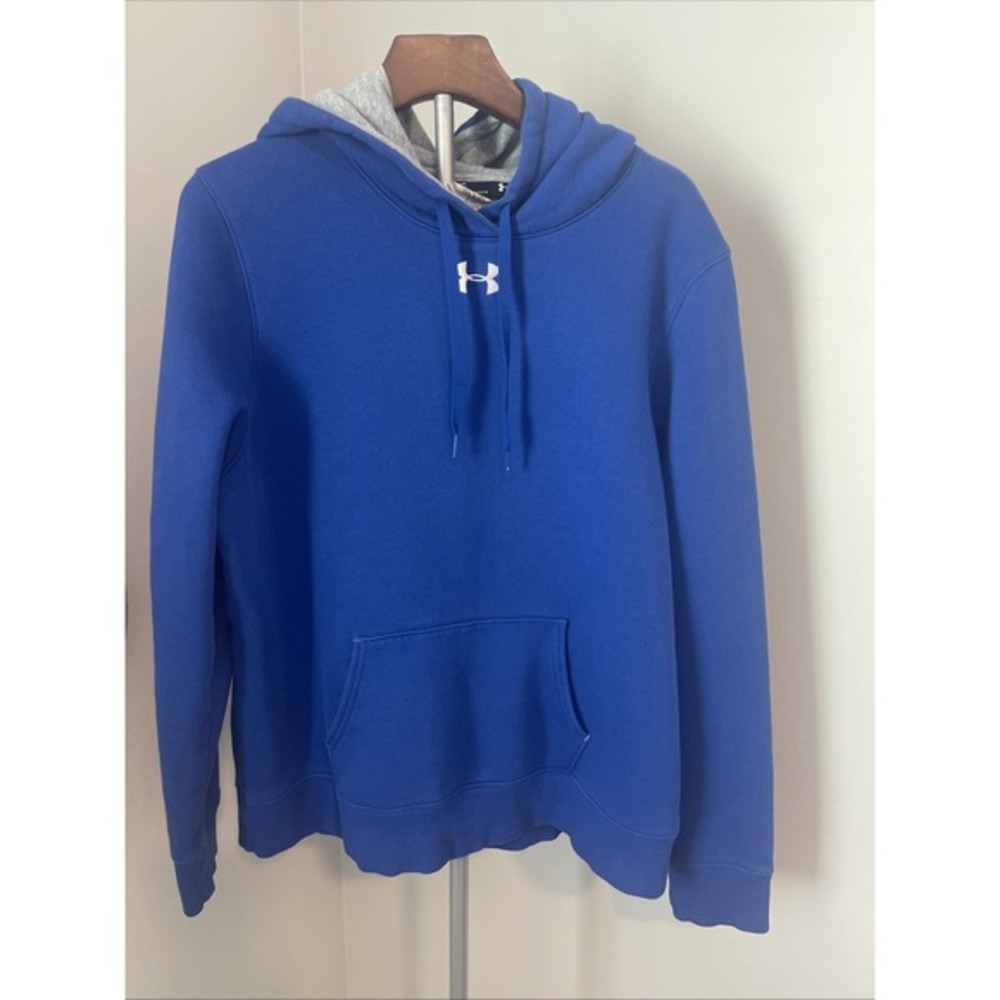 Under Armour Women's‎ Fleece Hoodie Size L Royal Blue Loose Fit